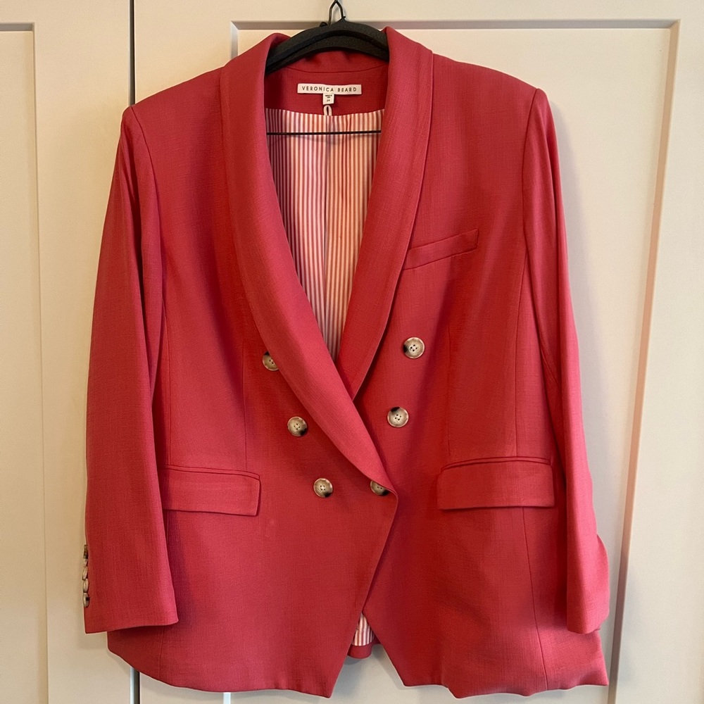 Veronica Beard Miller Dickey Jacket Size 24 Coral